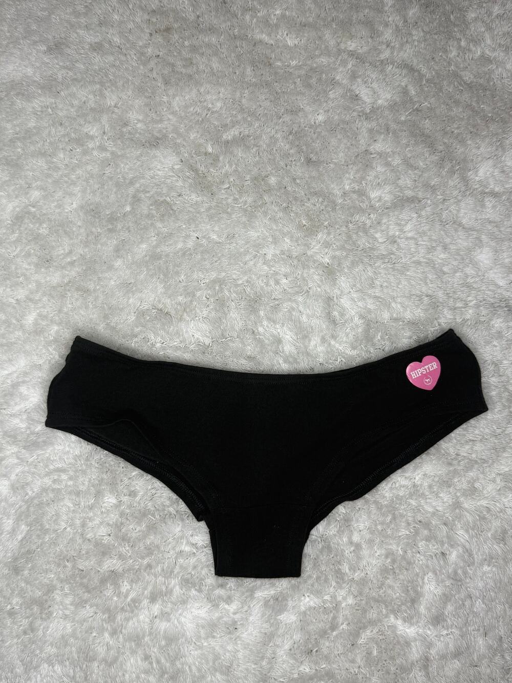 NWT PINK Victoria’s Secret Black Low Rise Hipster Panty XS 2011